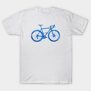 Road bike watercolor blue T-Shirt